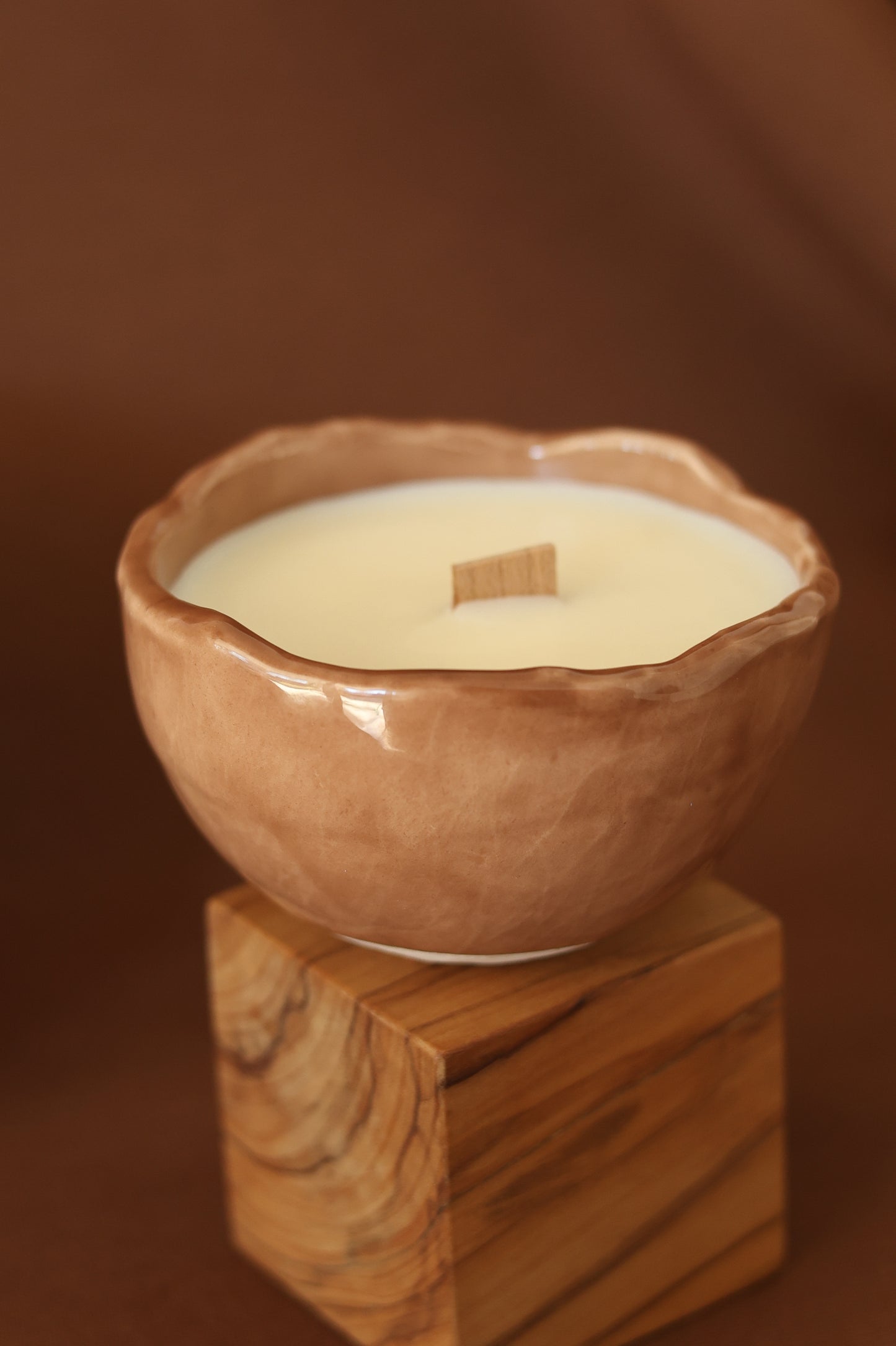 Pottery Candles Mocha Mousse - Candela in ceramica artigianale