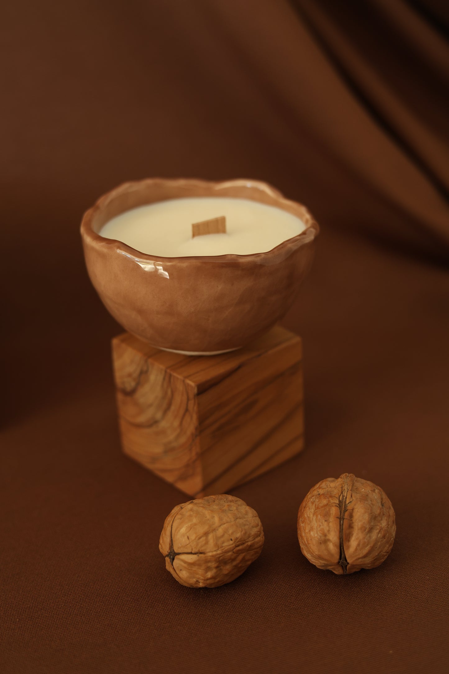 Pottery Candles Mocha Mousse - Candela in ceramica artigianale