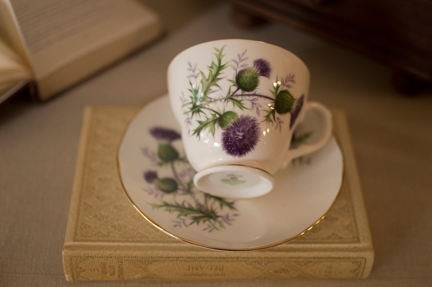 Tea Cup Candle DUCHESS - THISTLE