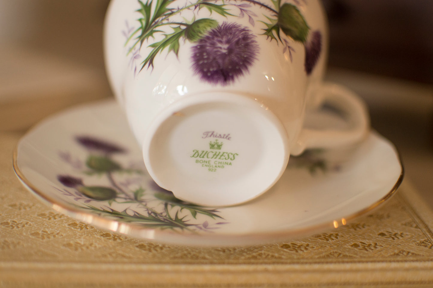Tea Cup Candle DUCHESS - THISTLE