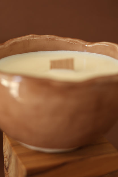 Pottery Candles Brownie - Candela in ceramica artigianale