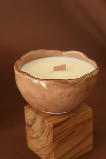 Pottery Candles Brownie - Candela in ceramica artigianale